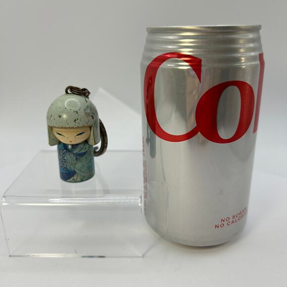 Pre-owned 2" Kimmi Doll Keychain "Misaki" Beautiful Blossom Blue Fair Condition - Picture 2 of 9